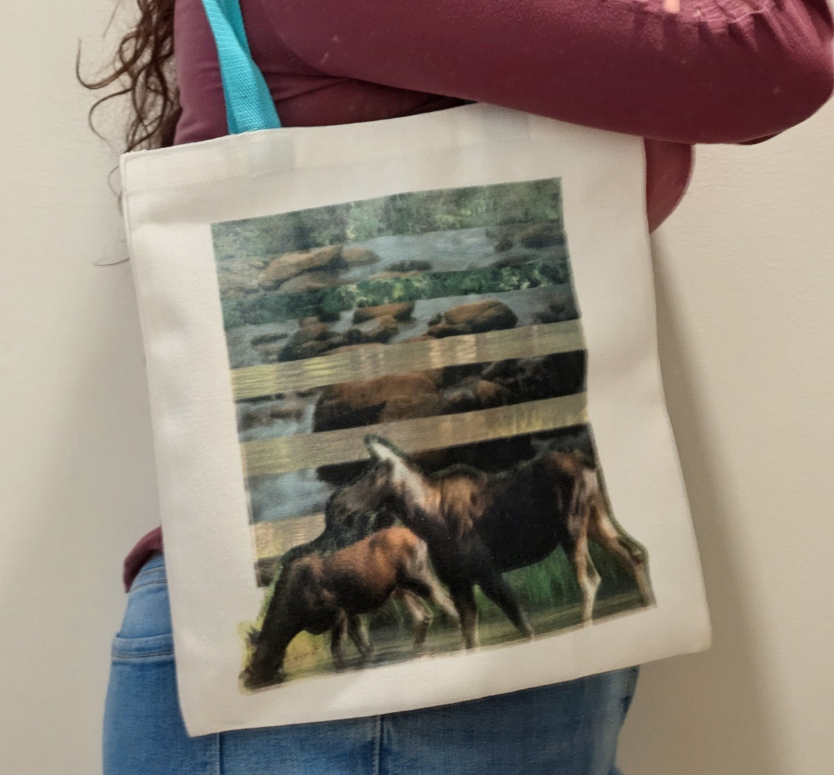 1 of 1 Original Sustainable Artwork Canvas Tote Bag - Mother Moose