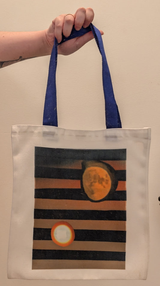 1 of 1 Original Sustainable Artwork Canvas Tote Bag - Halloween Moon